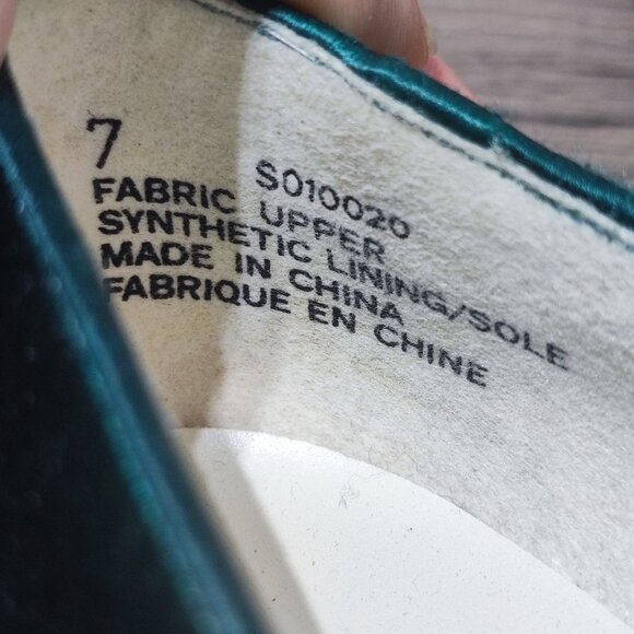 Sophia Lacey Low Heel Pumps Sz 7 Green Pointed Toe Comfort Dressy Career Heels - Picture 10 of 13